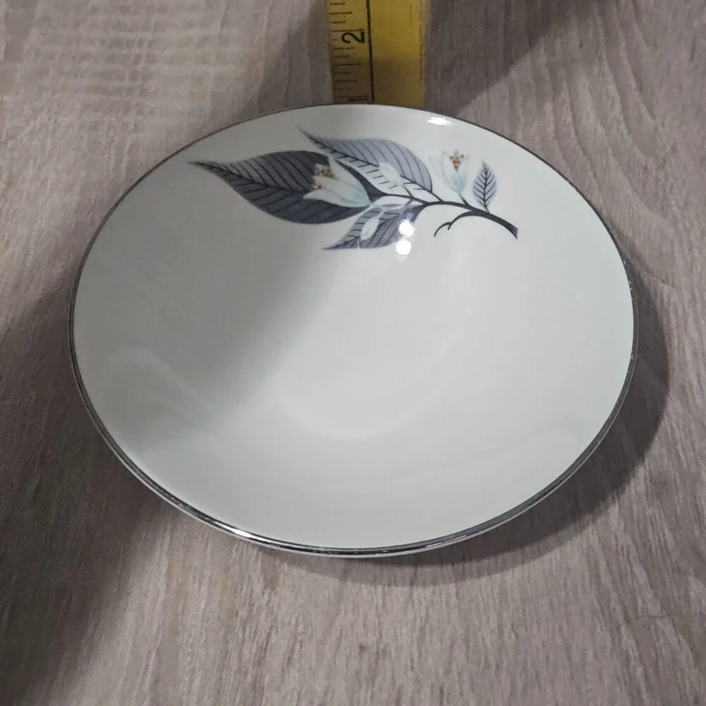 Set Of 5 Homer Laughlin Rhythm 5 1/4" Fruit Oatmeal Bowls Mcm Vintage Floral - Picture 6 of 6